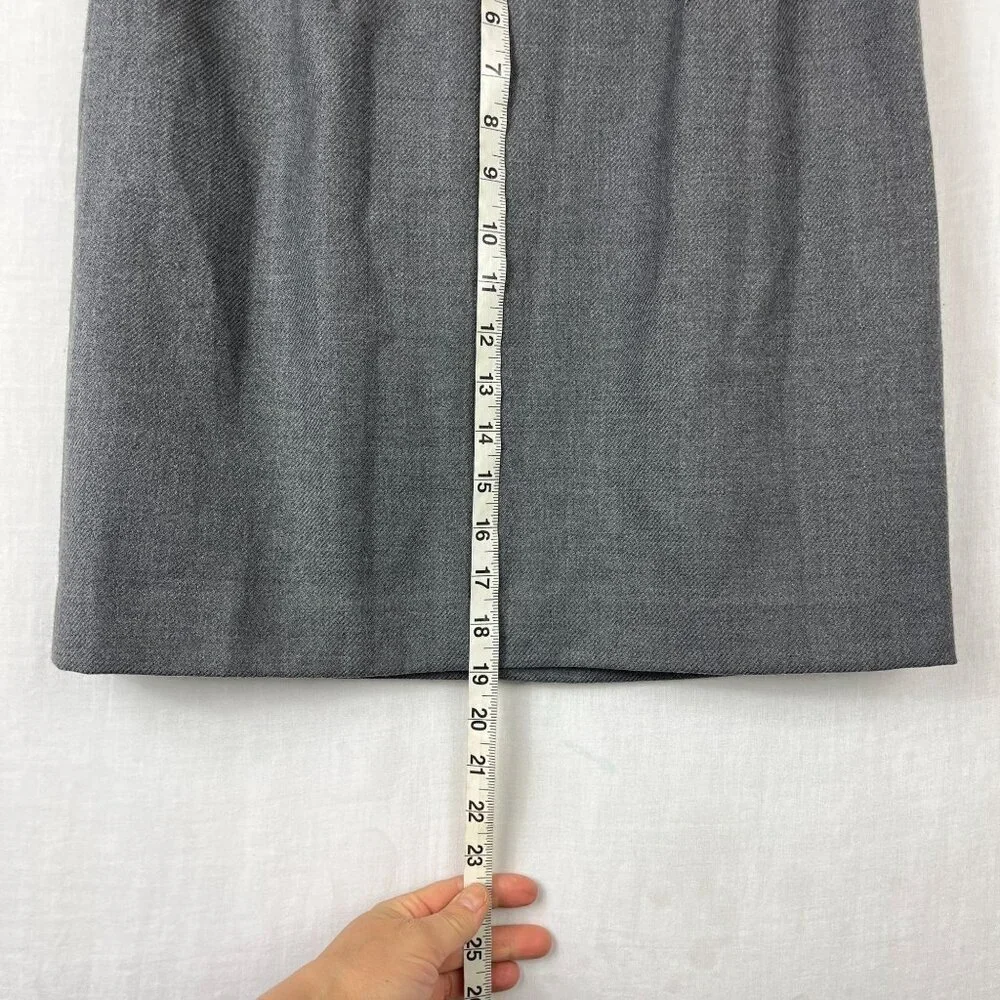 Loft Wool Blend Mini Pencil Skirt Women 8 Petite Coquette Preppy Academia Office